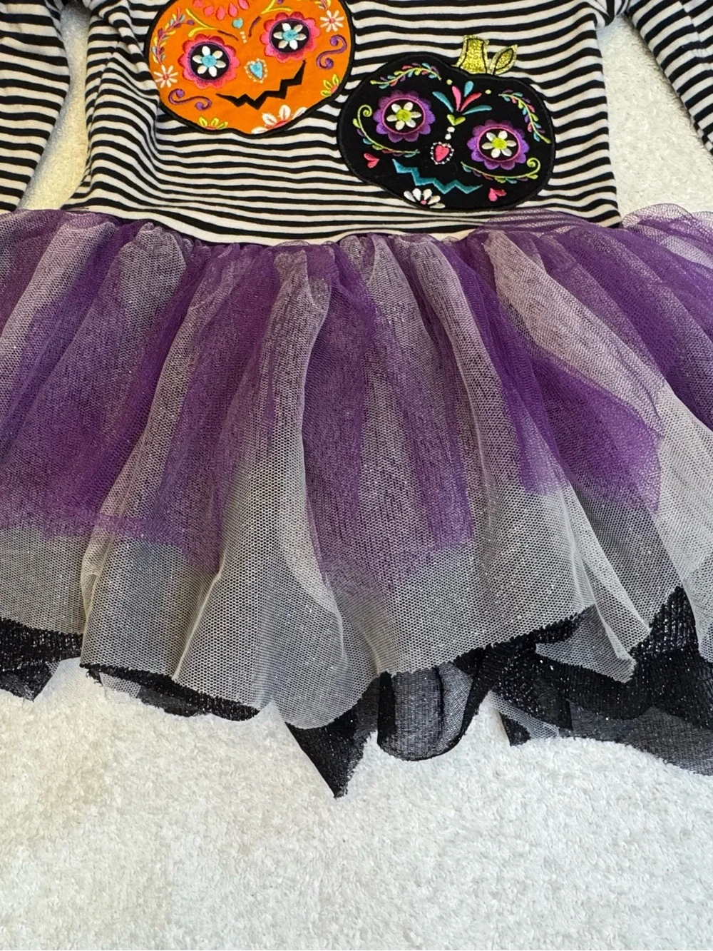 Emily Rose Halloween Dress 18M Sugar Skull Pumpkin Tutu Striped Tunic